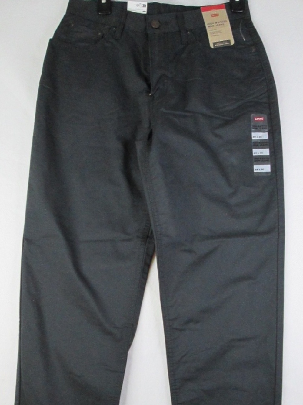 Levis High Waisted Mom Jeans Women's 29/30 Black Cotton Denim Pants